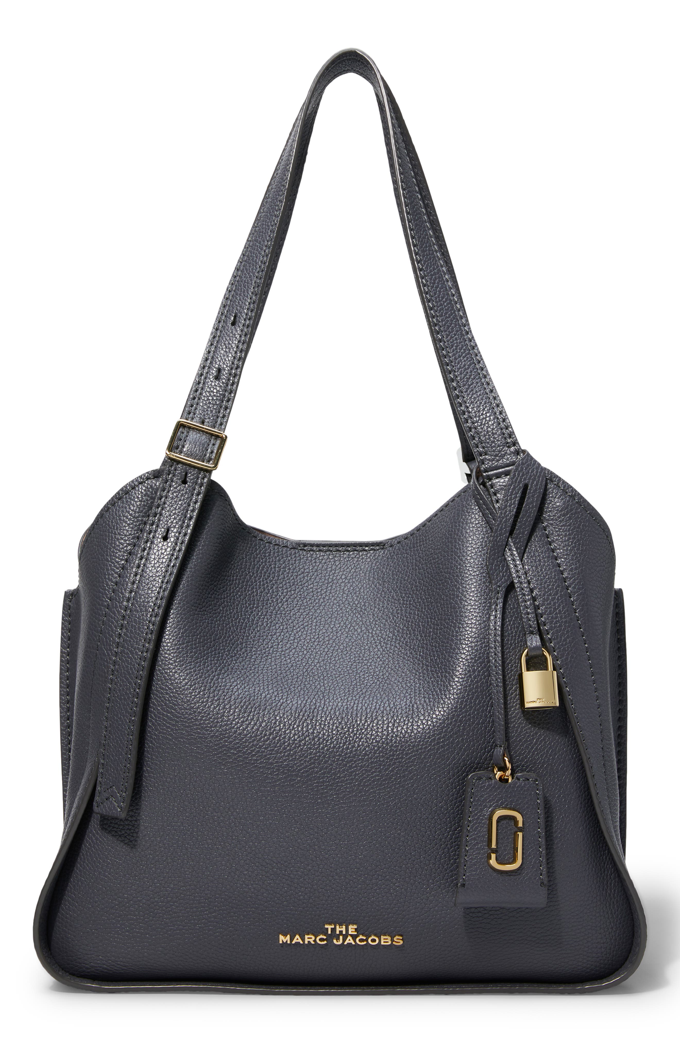The Director Leather Tote, Main, color, CYLINDER GREY