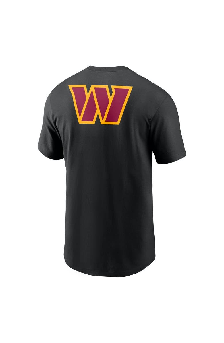 Nike Men's Nike Black Washington Commanders Rewind Front and Back Hit Essential T-Shirt, Alternate, color, Black