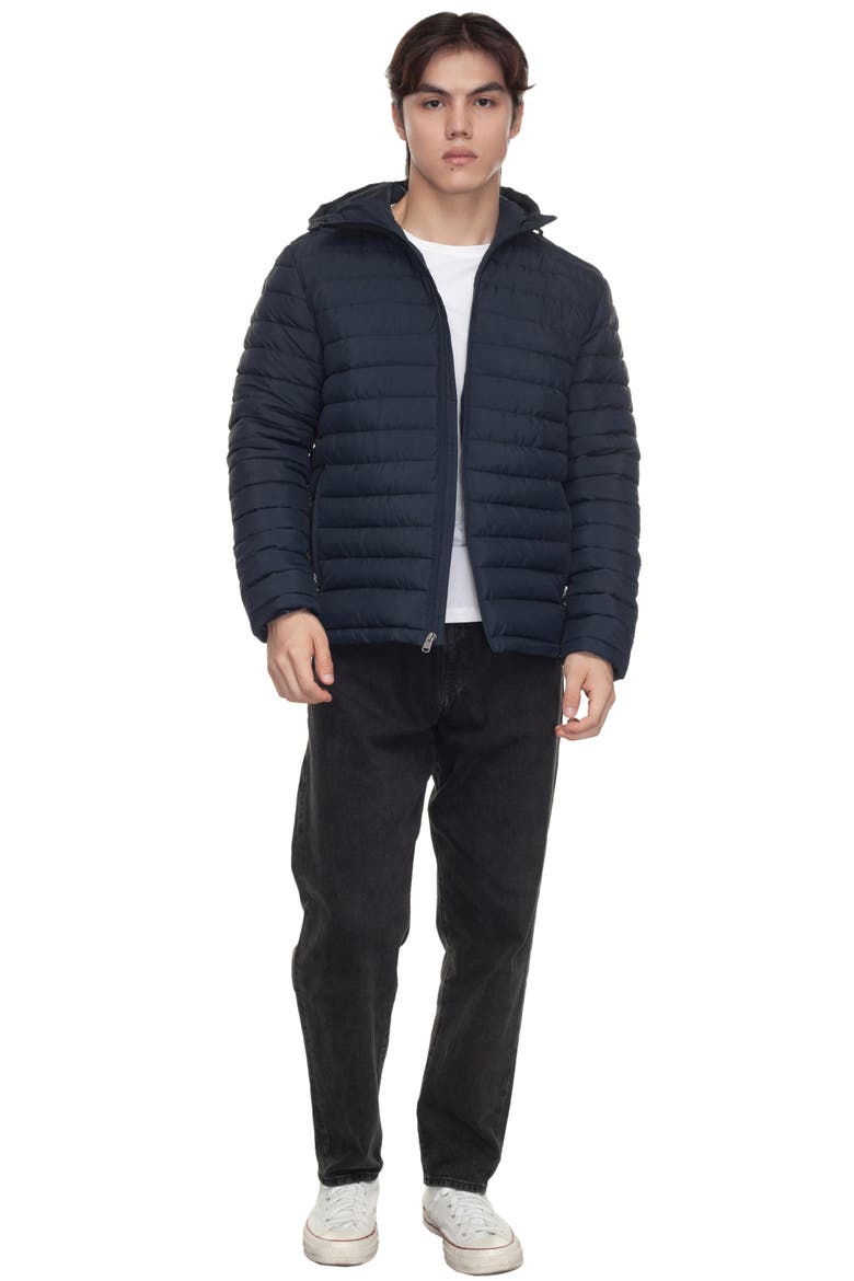 Midweight Puffer Jacket, Alternate, color, Navy