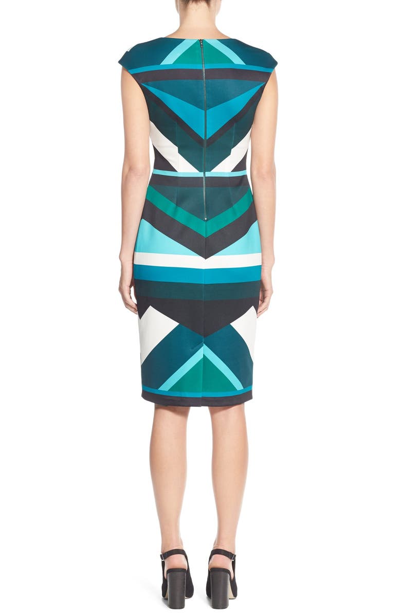 Vince Camuto Colorblock Scuba Sheath Dress, Alternate, color, 