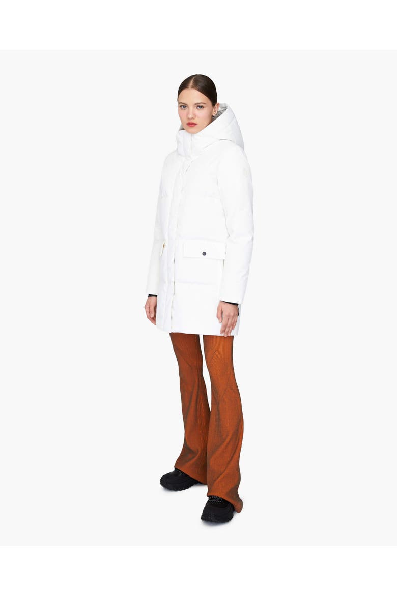 CHLOE | Hooded Down Winter Jacket, Alternate, color, Ivory