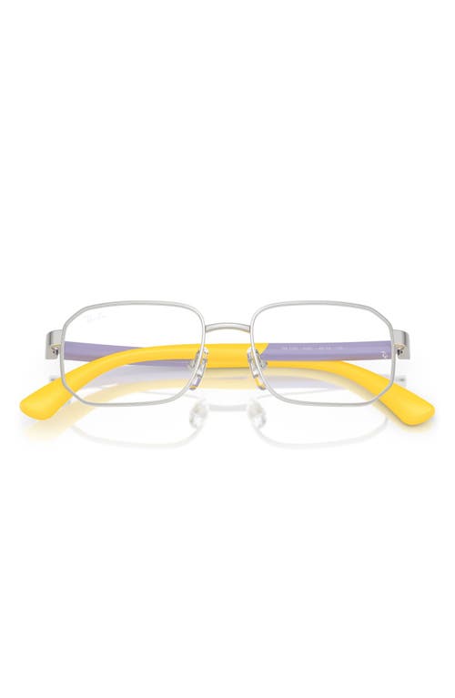 Ray Ban Ray-ban Kids' 48mm Irregular Optical Glasses In Silver