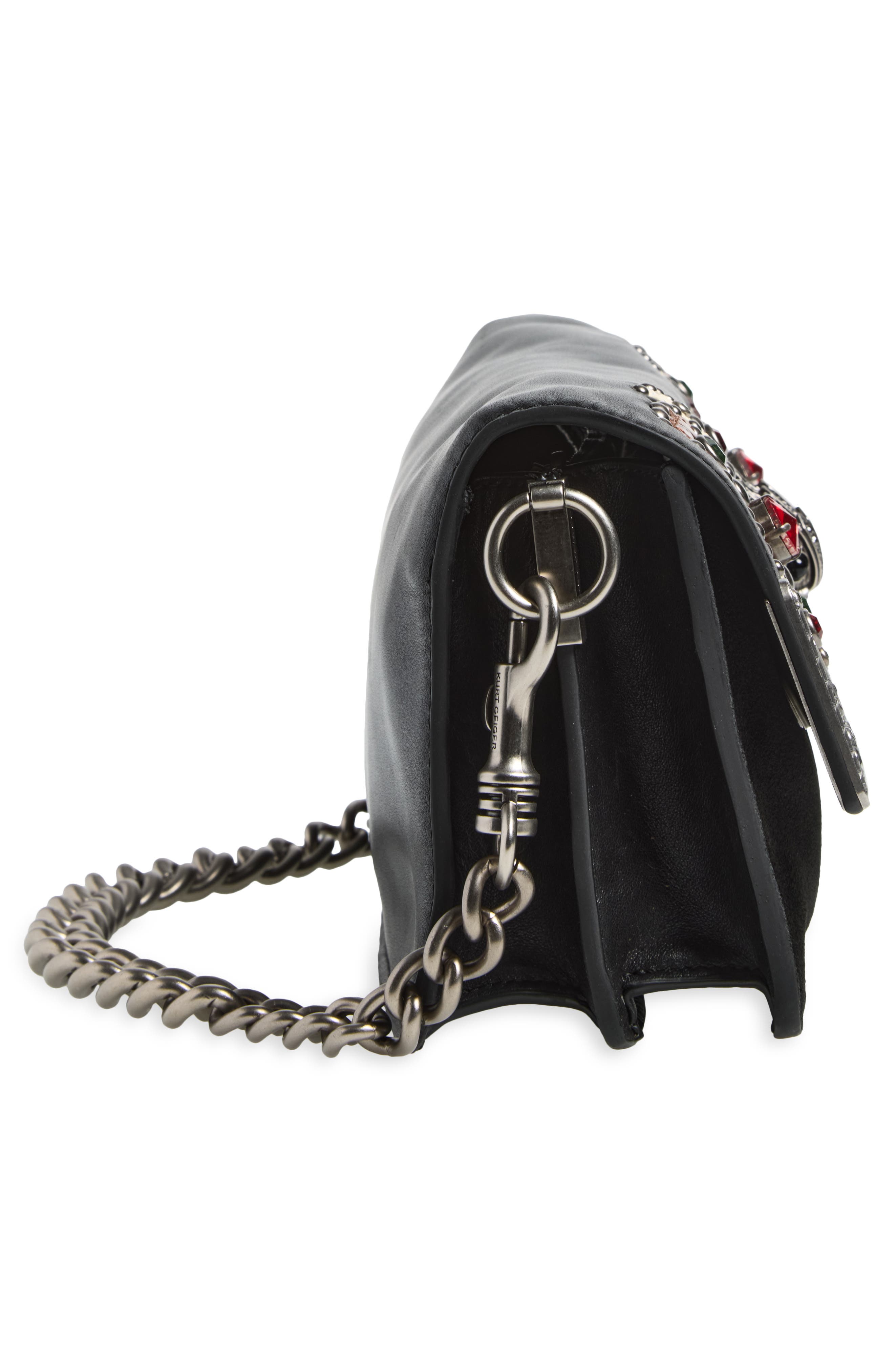 Sloane Soft Leather Shoulder Bag, Alternate, color, CHARCOAL