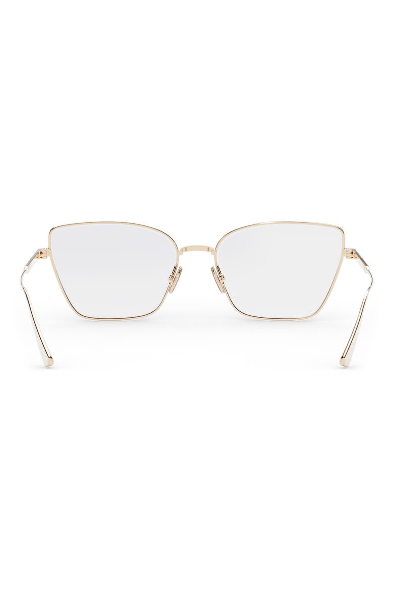 GemDiorO B2U 57mm Butterfly Optical Glasses, Alternate, color, SHINY LIGHT NICKELTIN