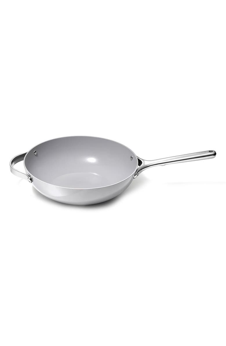 CARAWAY Nonstick Ceramic 12-Inch Stir Fry Pan, Main, color, Gray