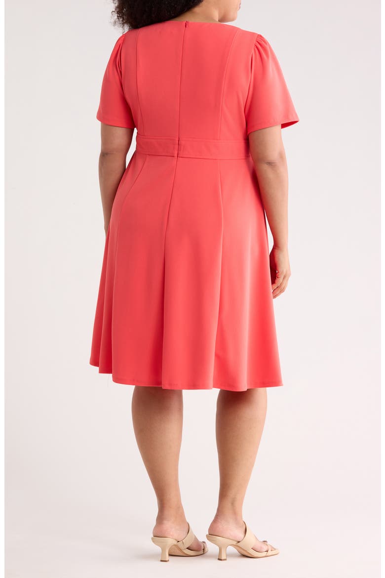 Tab Waist Midi Dress, Alternate, color, CAYENNE