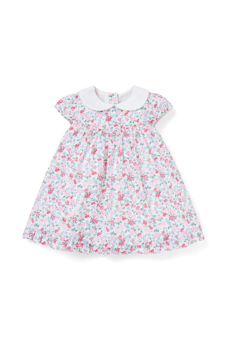 Baby Ditsy Floral Collar Dress, Main, color, Ivory