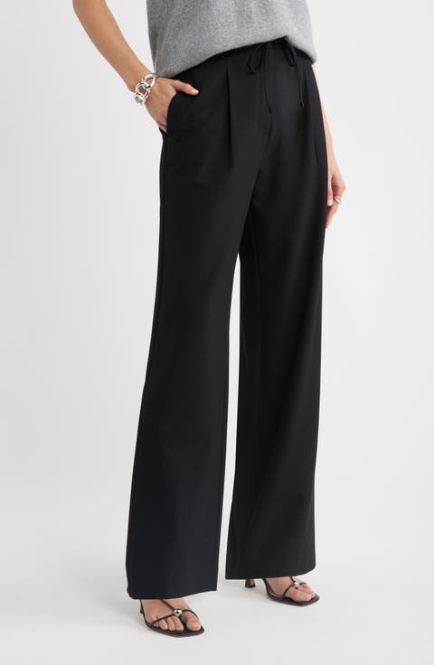 Drawstring Wide Leg Pants