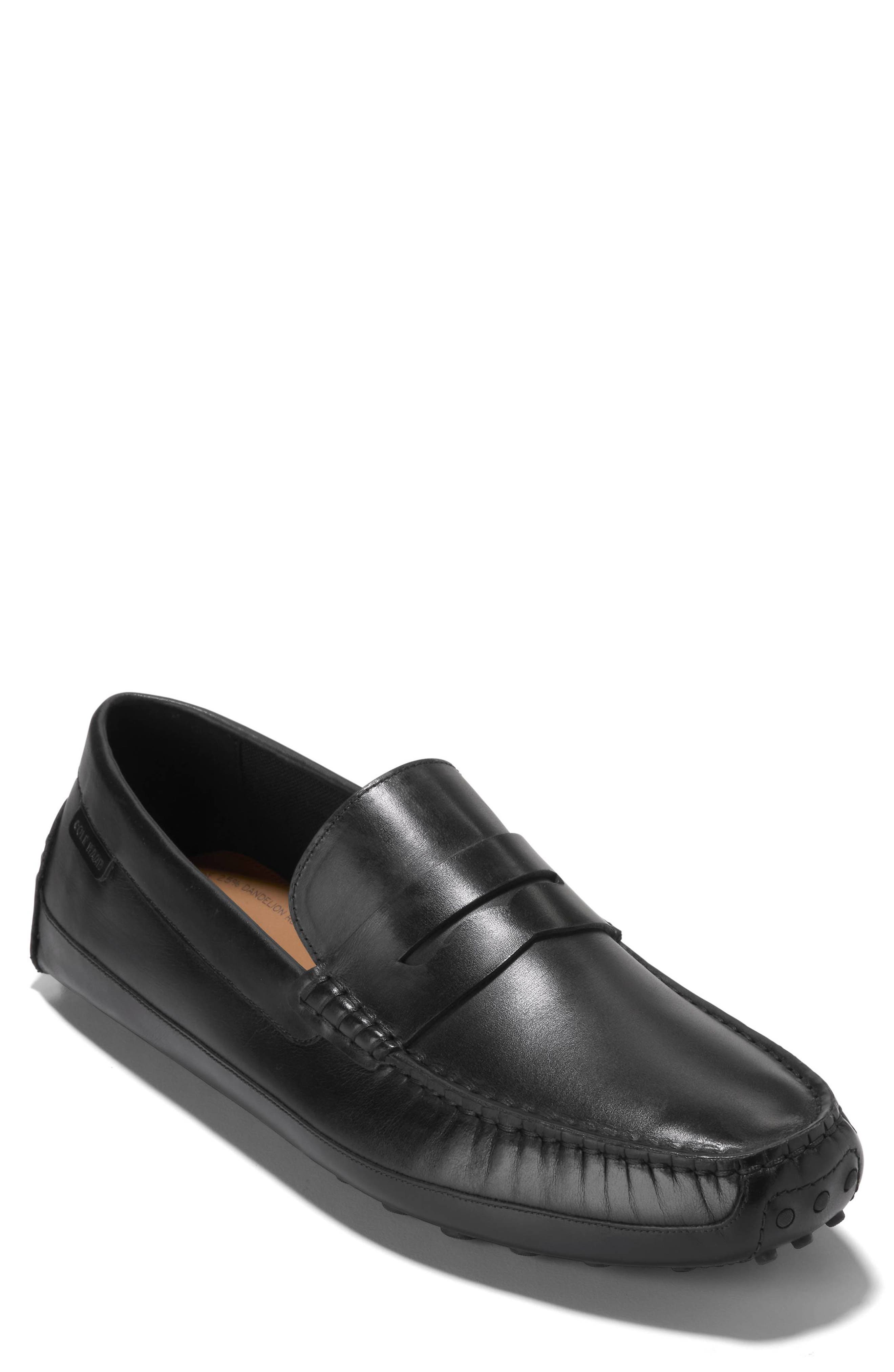 Cole Haan Davies Grand Penny Driving Loafer, Main, color, Black / Black