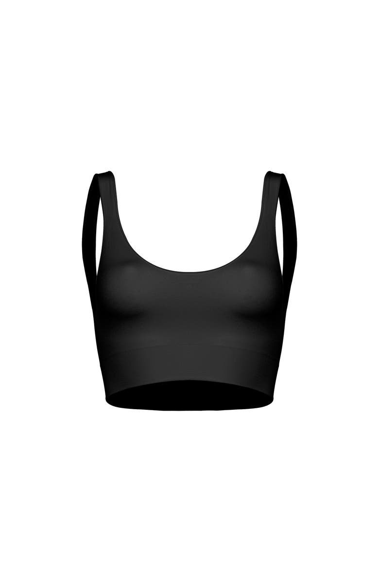 Noodyskin Seamless Body Smooth Scoop Neck Top, Alternate, color, Black