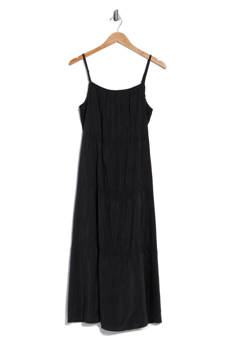 Smocked Cami Maxi Dress, Alternate, color, BLACK