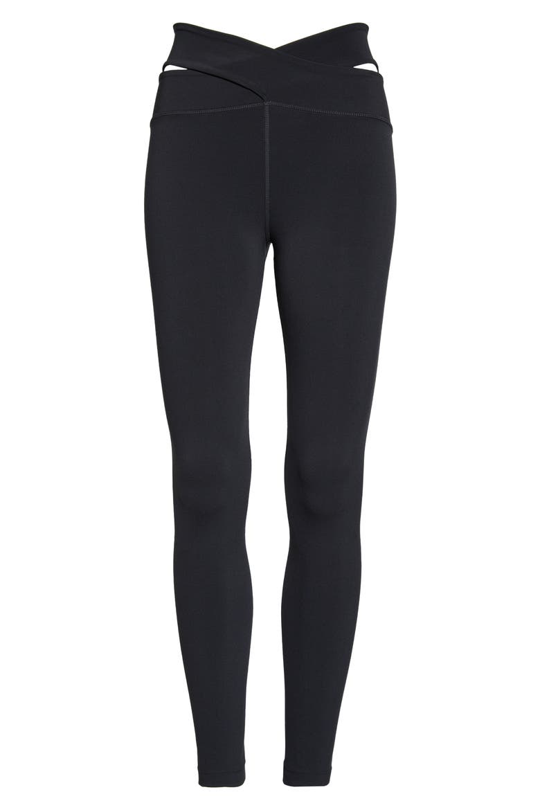 Perform Crossband 7/8 Leggings, Alternate, color, BLACK