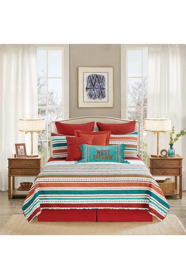 Ezekiel Ridge Cotton Quilt Set  - Reversible and Machine Washable, Alternate, color, Blue