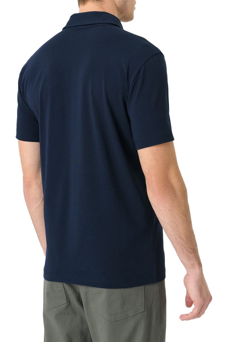 Luxe Essential Slim Polo Made With Organic Cotton, Alternate, color, Navy