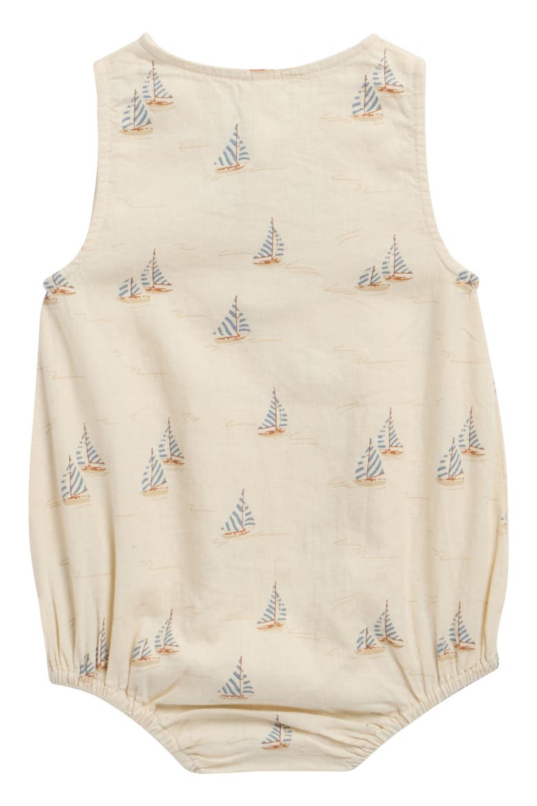 Beau Linen Blend Romper, Alternate, color, NATURAL