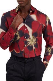 Ted Baker Phelin Floral Stretch Cotton Button-Up Shirt