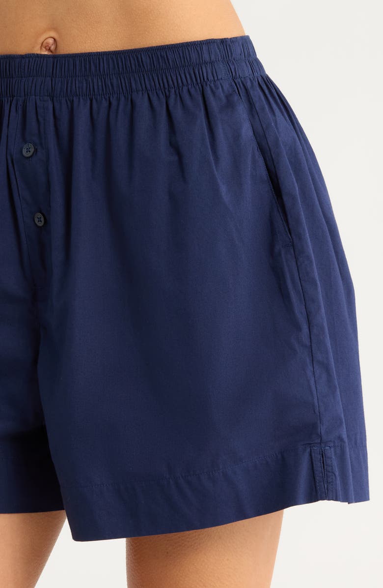 Nordstrom Oversize Shirting Short Pajamas, Alternate, color, Navy Peacoat