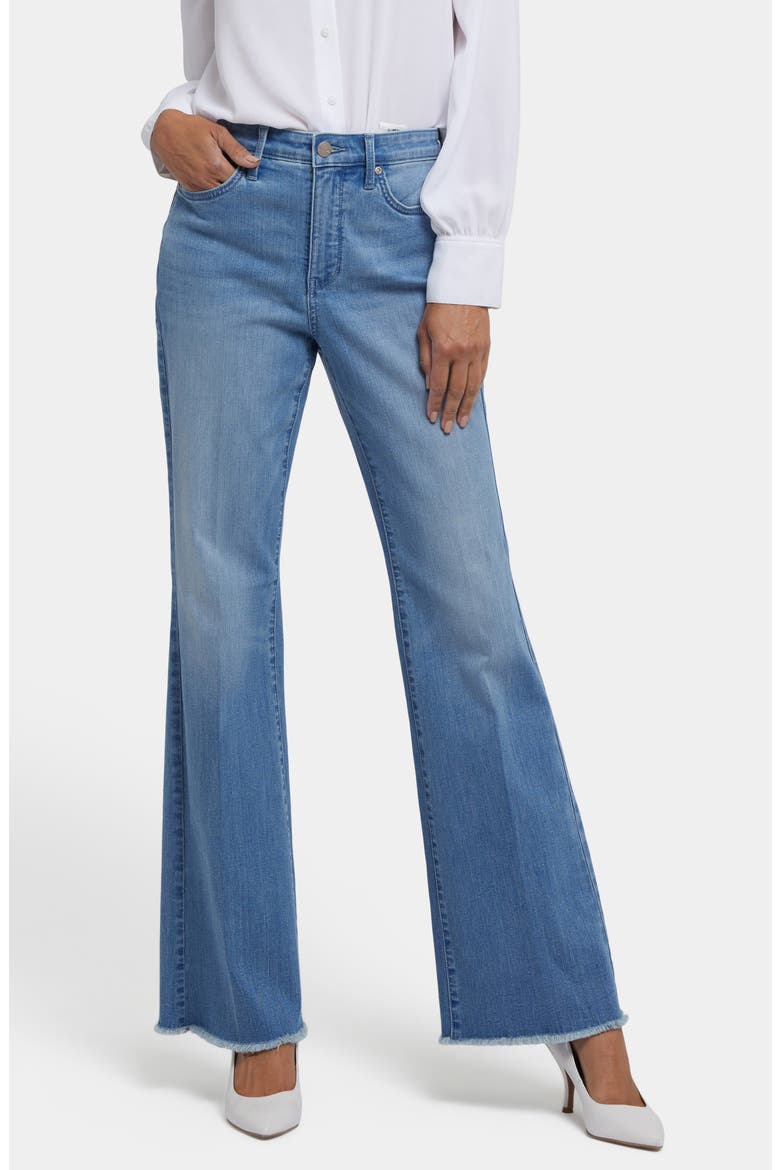 Ava Frayed High Waist Flare Jeans, Main, color, VENDOME WATER