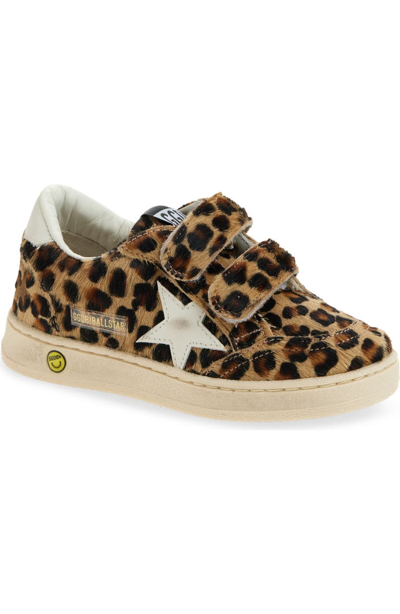 Golden Goose Kids' Ball Star Genuine Calf Hair Sneaker, Main, color, Brown And Black Leo/ Pink
