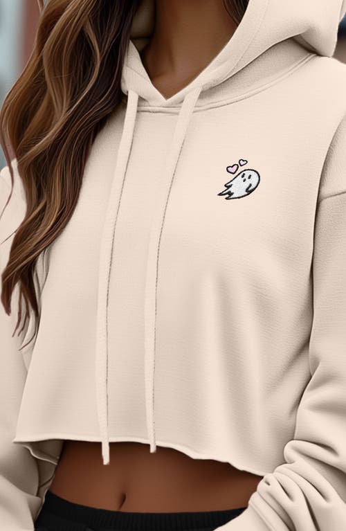 DALIX DALIX HEARTLY GHOST CROPPED HOODIE 
