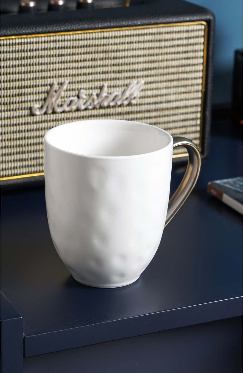 Stone Lain Florian Porcelain 4-Piece Mug Set, Alternate, color, White