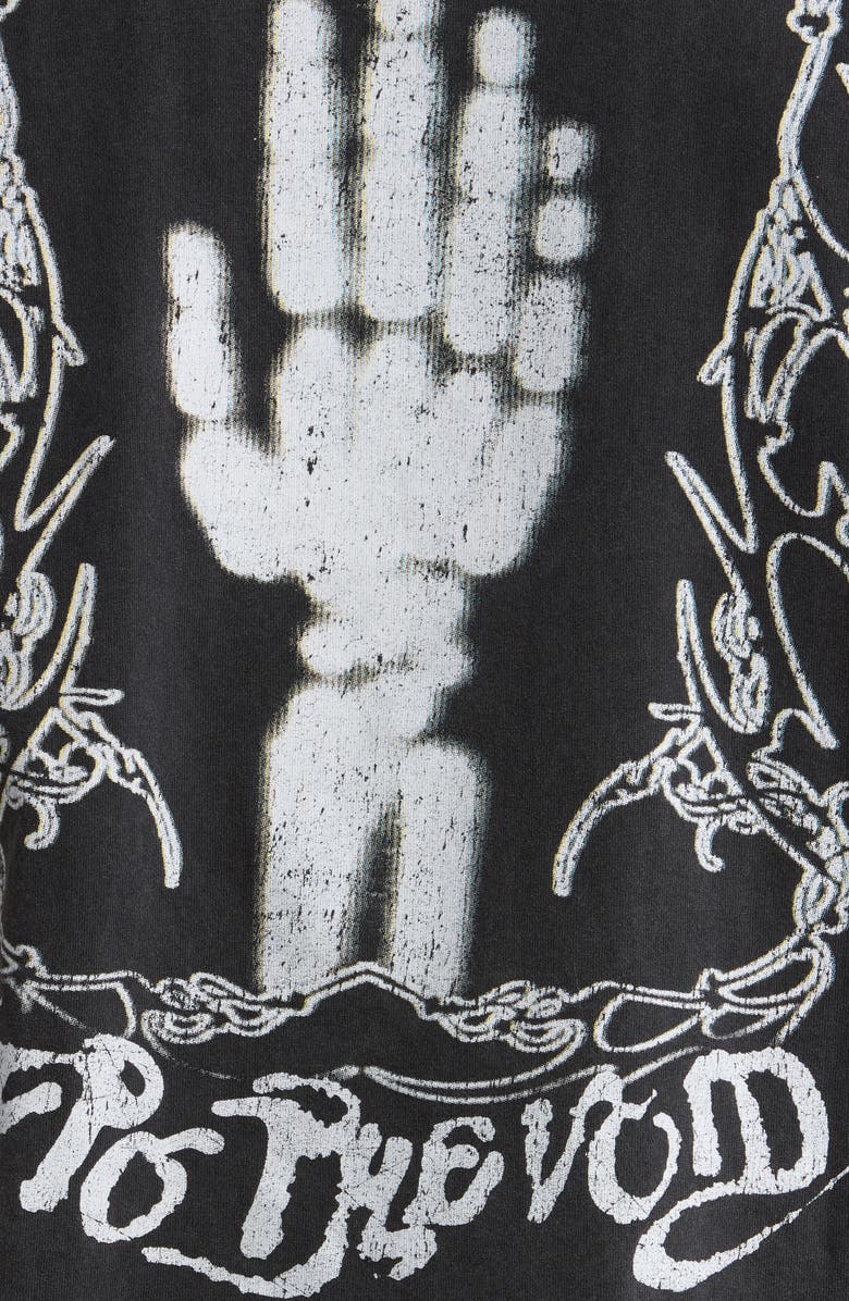 PacSun Cyber Hand Cotton Graphic T-Shirt, Alternate, color, Washed Black