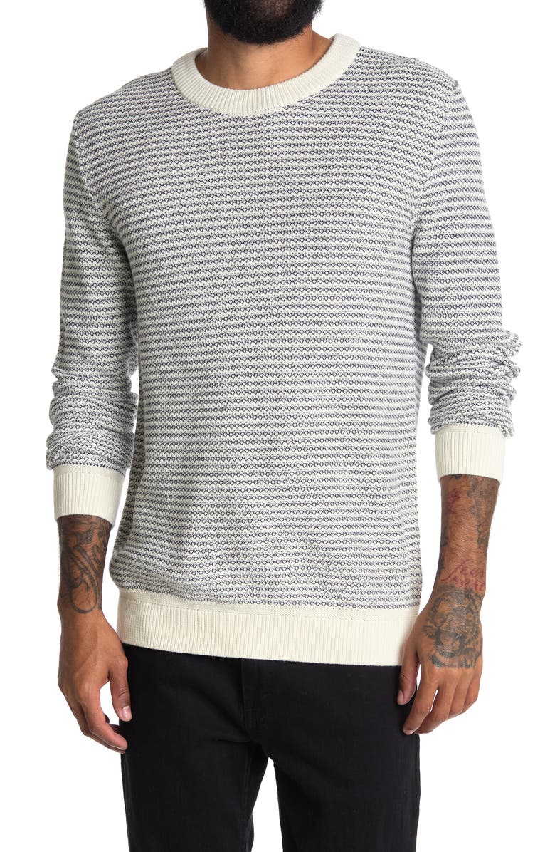 Selected Homme Wesley Striped Crew Neck Sweater, Main, color, 