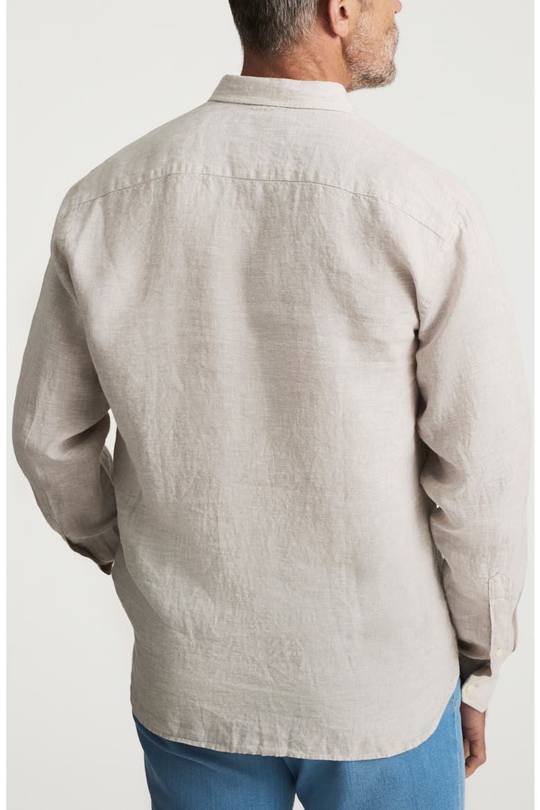 Linen Button-Up Shirt, Alternate, color, BEIGE
