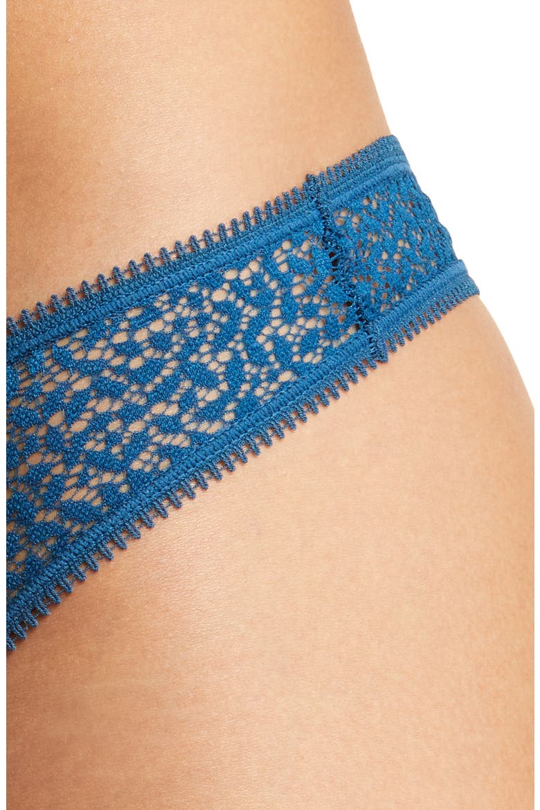 Modern Lace Thong, Alternate, color, POSEIDON