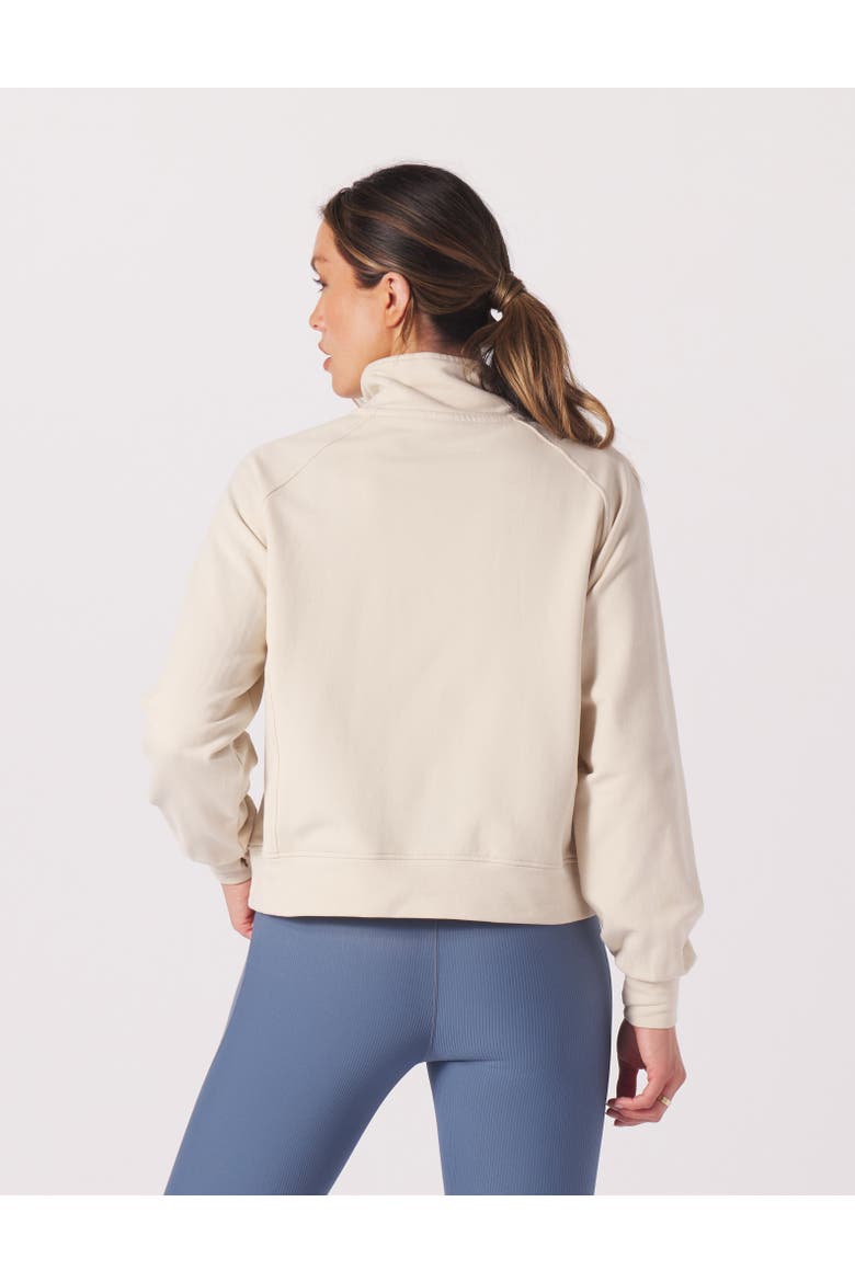 Daily Scuba Knit 1/4 Zip Up Jacket, Alternate, color, Oatmilk