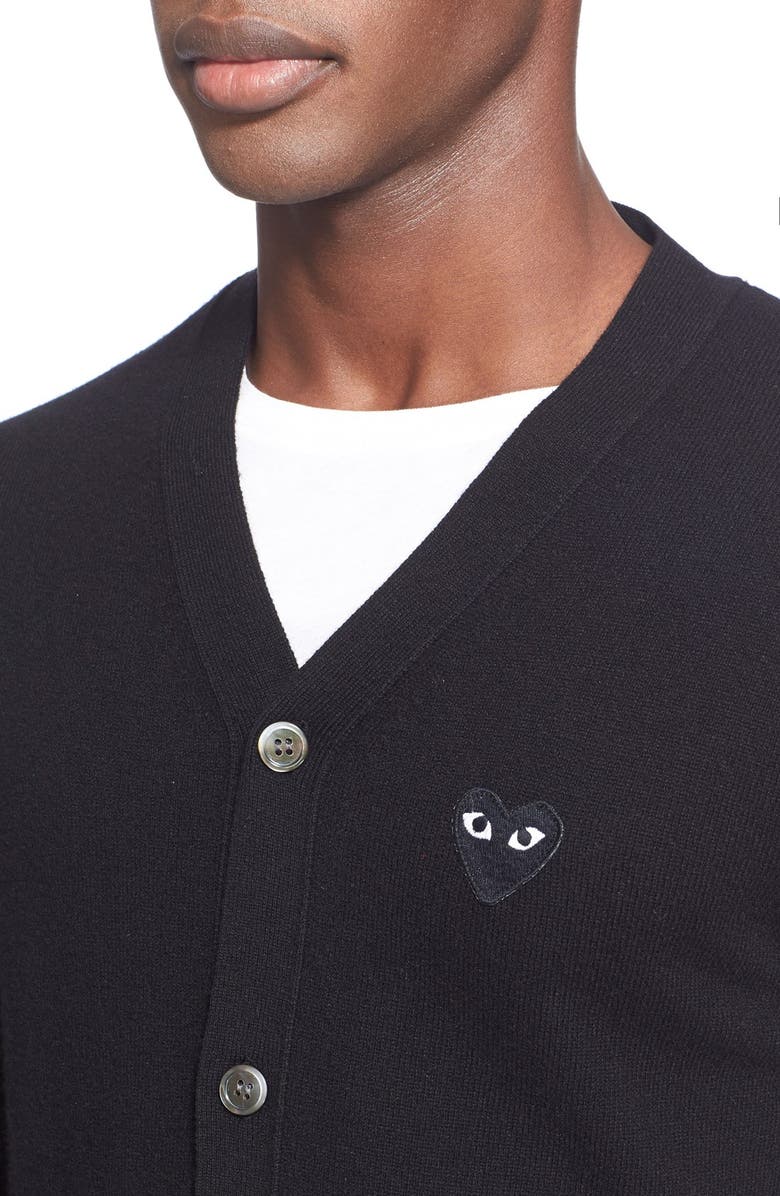 Comme des Garçons PLAY Lambswool Cardigan, Alternate, color,