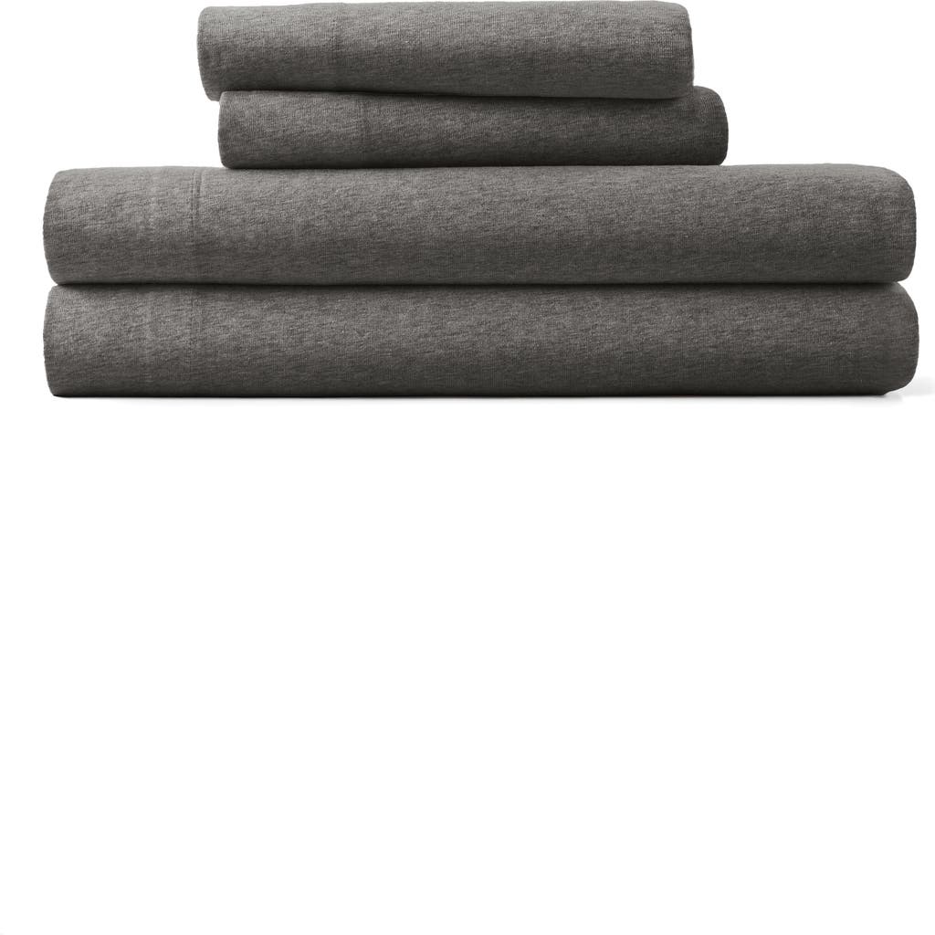 Homespun 4-piece Cotton Jersey Sheet Set In Gray