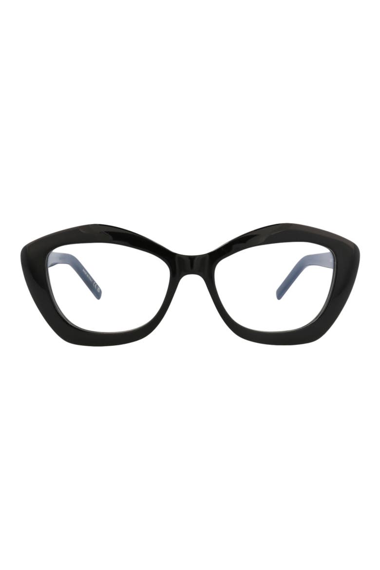 54mm Irregular Optical Frames, Main, color, BLACK BLACK TRANSPARENT