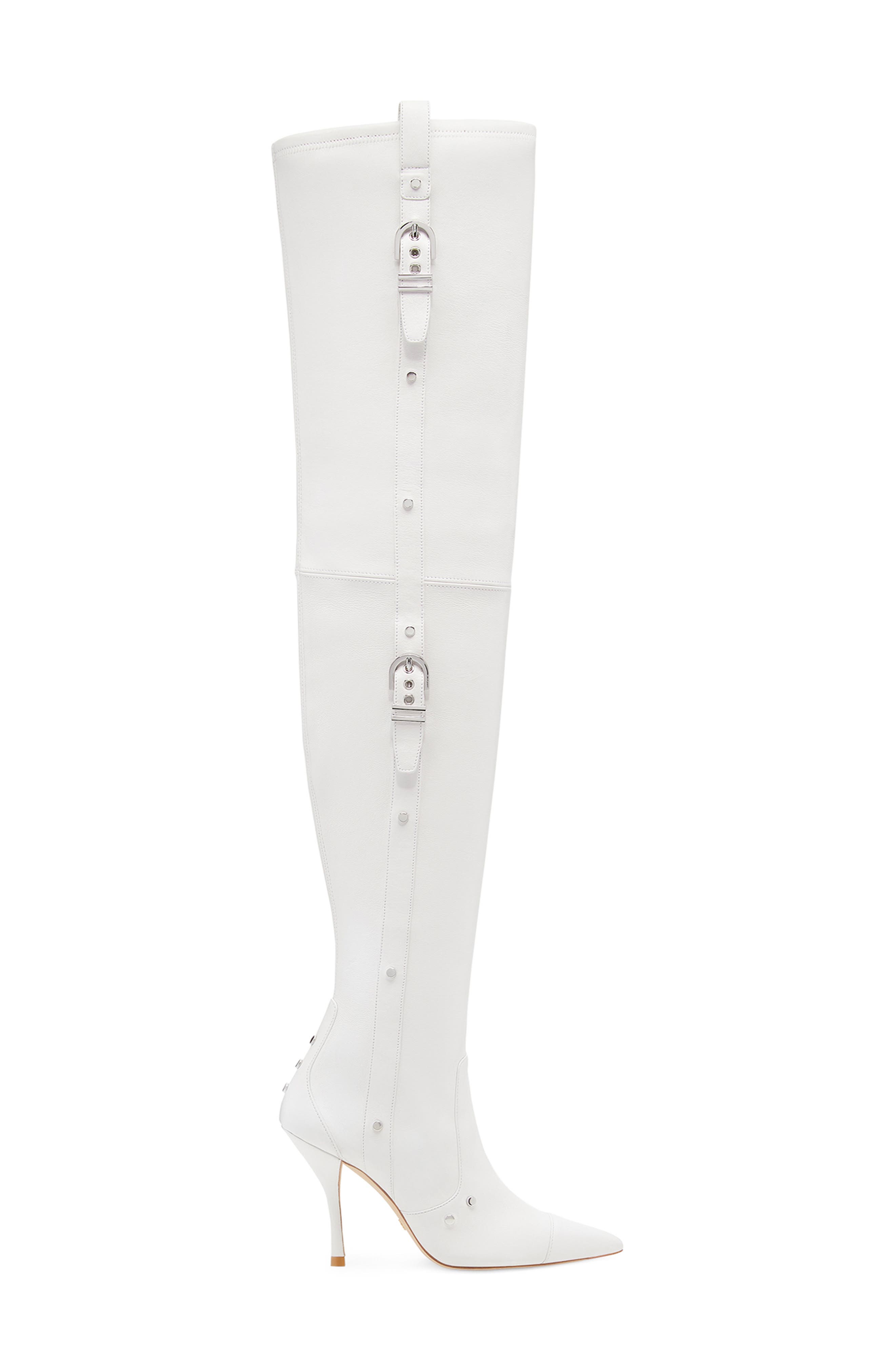 Ultrastuart Maverick 100 Stretch Thigh High Boot, Alternate, color, WHITE.