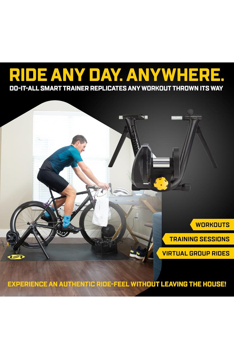 Saris Smart Indoor Cycling Trainer with Electromagnetic Resistance, Alternate, color, Black
