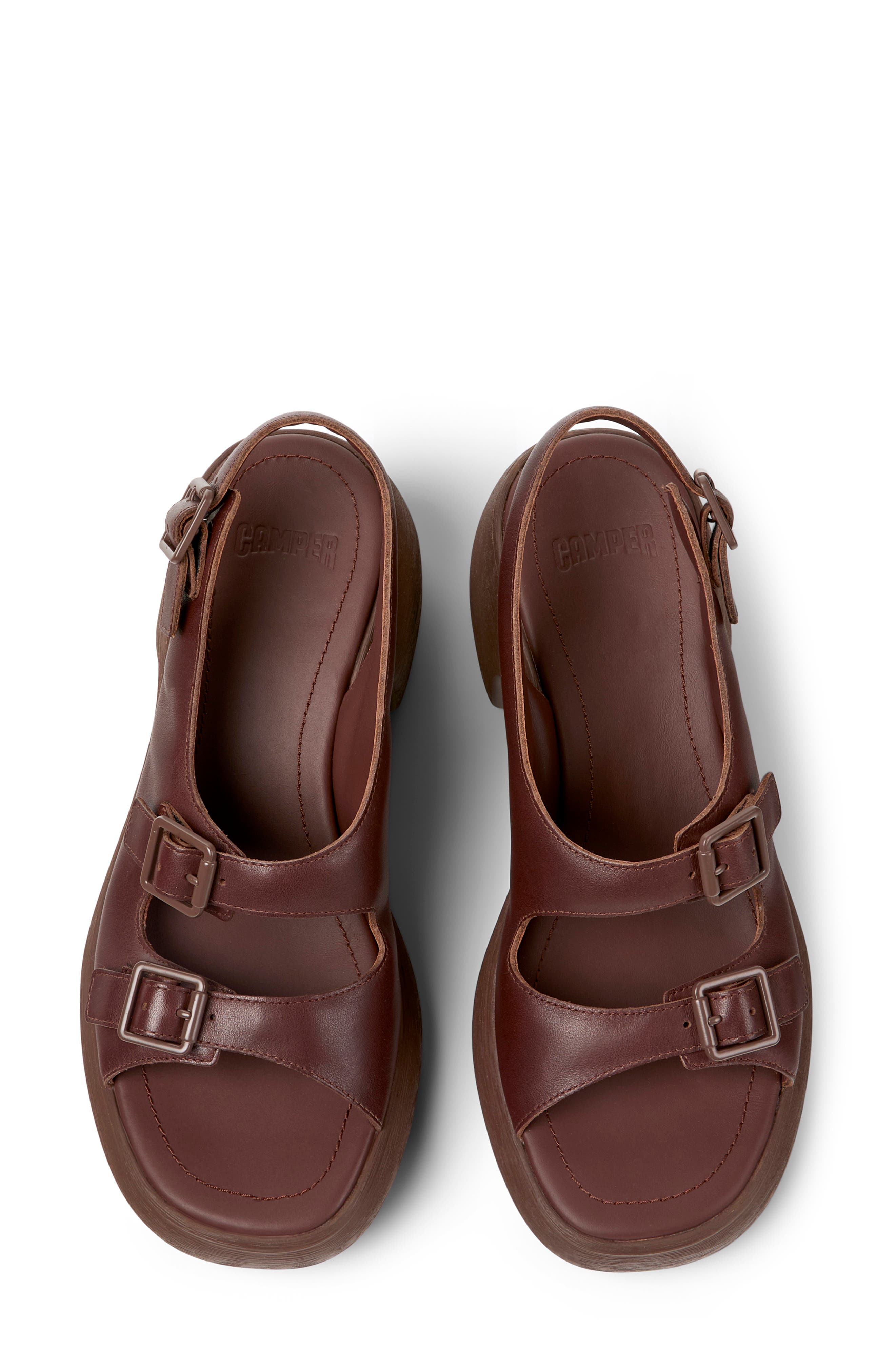 Camper Thelma Slingback Sandal, Alternate, color, Medium Brown