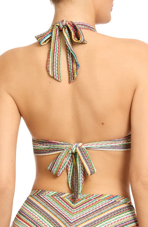 Robin Piccone Willow Halter Bikini Top In Multi