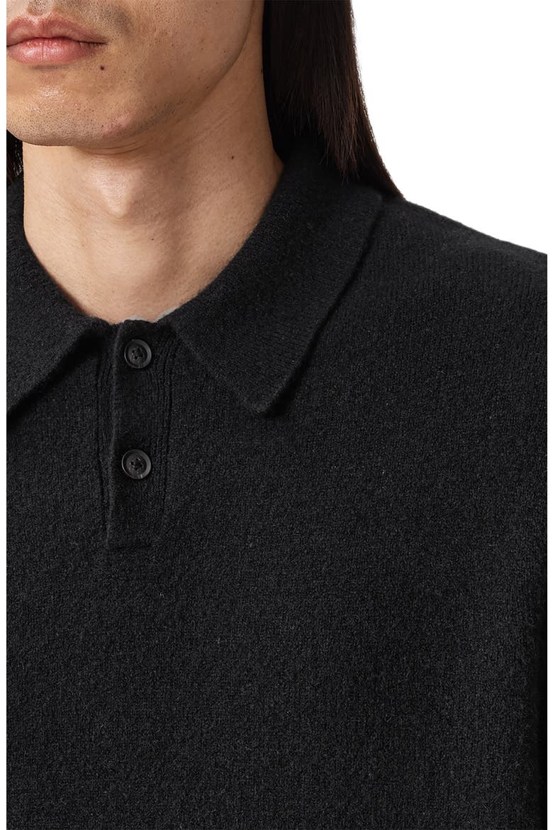 Patern Long Sleeve Polo, Alternate, color, BLACK
