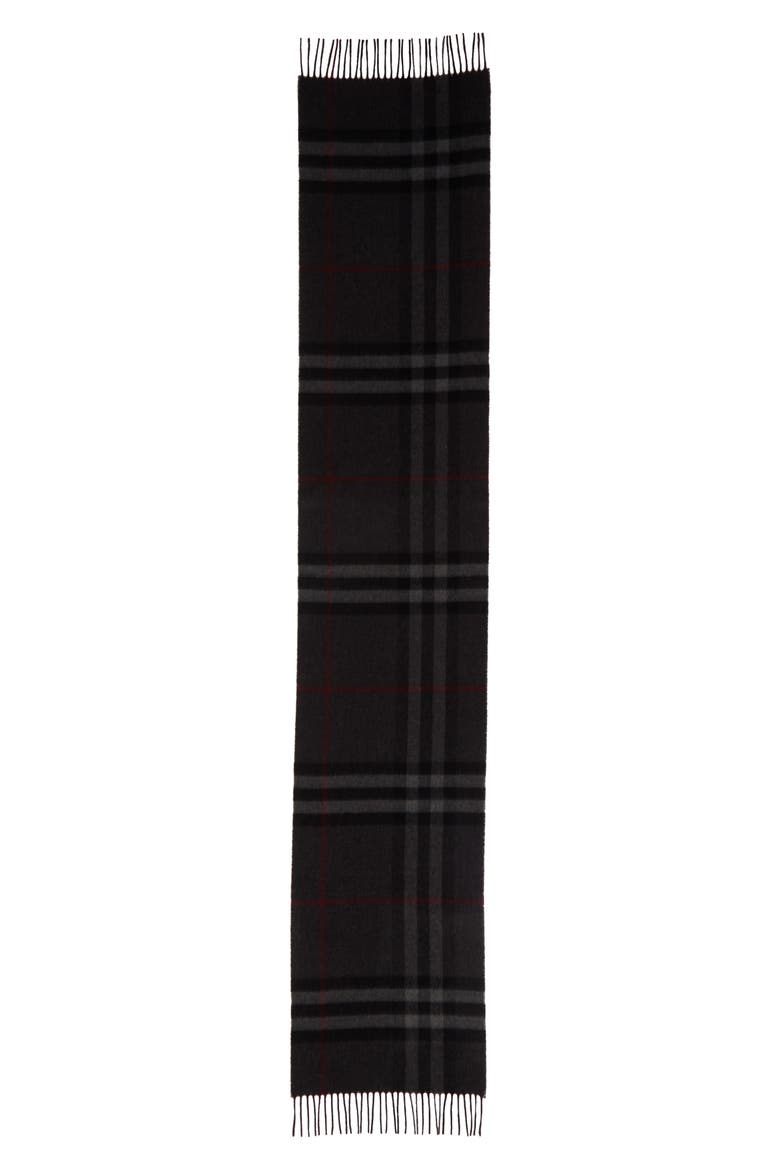 Giant Check Cashmere Scarf, Alternate, color, CHARCOAL