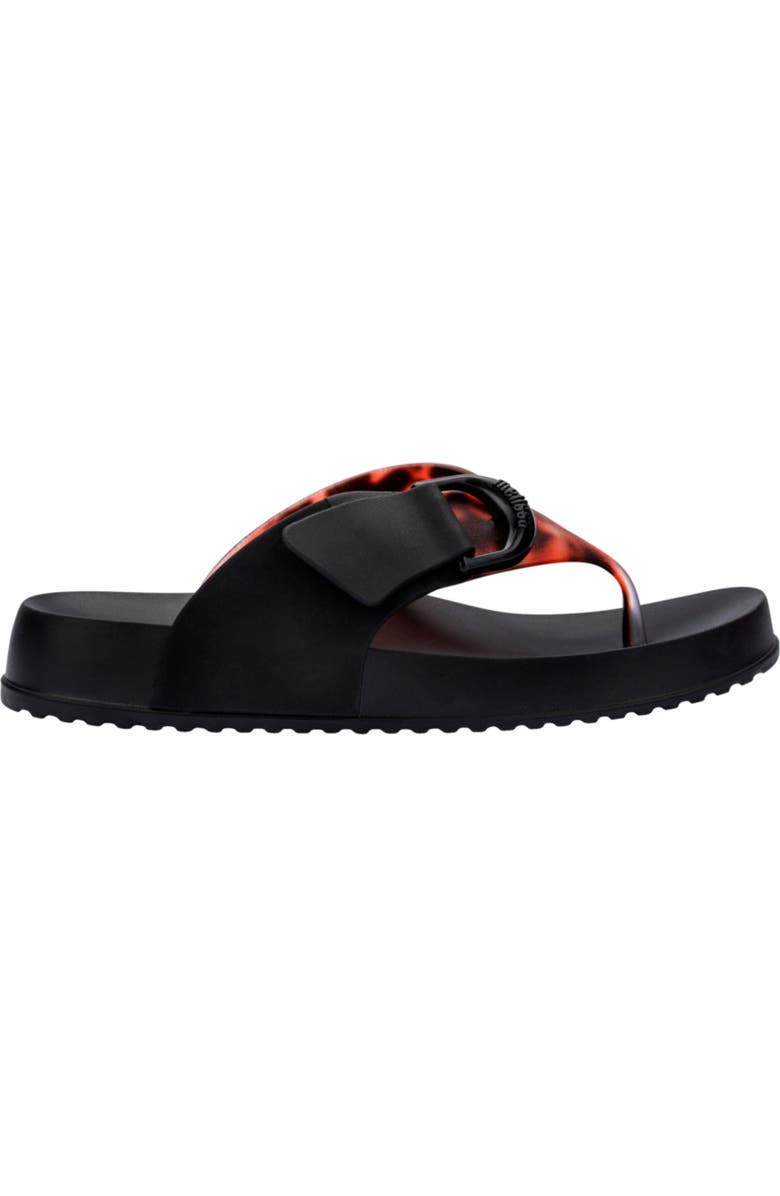 Melissa Cozy Water Resistant Platform Flip Flop, Alternate, color, Black/ Clear