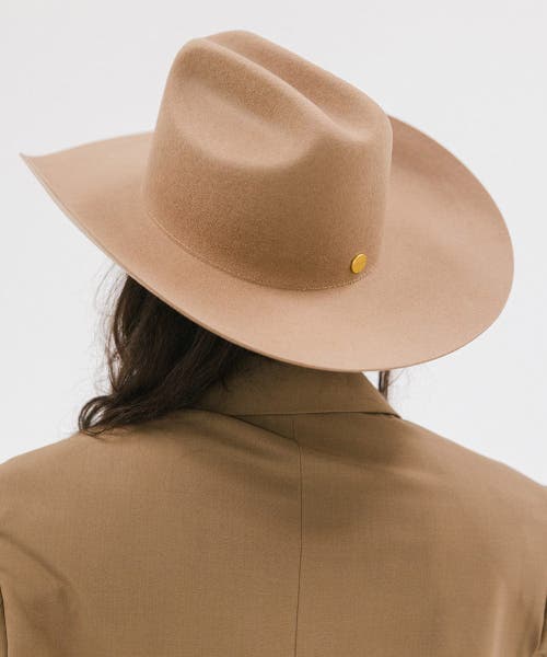 Gigi Pip Stylish Teddy Cattleman Hat In Brown