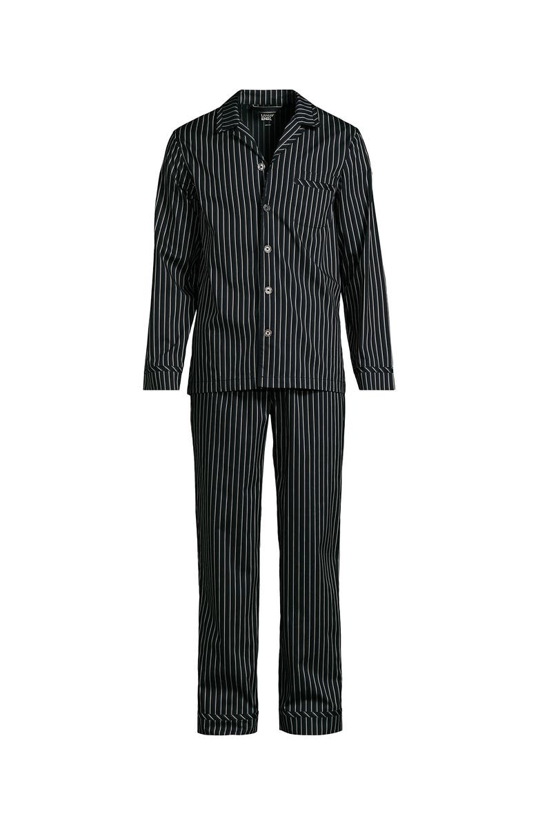 Lands' End Long Sleeve Temperature Regulating Woven Sleep Set, Alternate, color, 