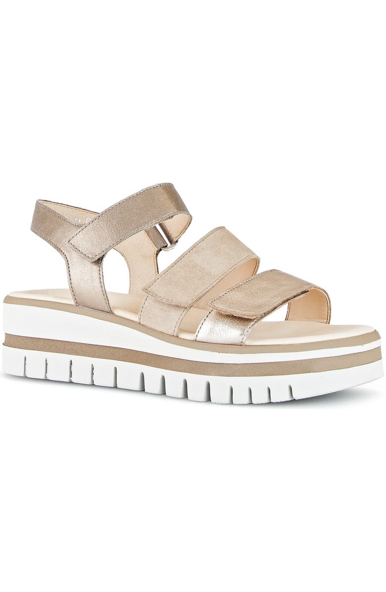 Gabor Strappy Wedge Sandal, Main, color, Mutaro