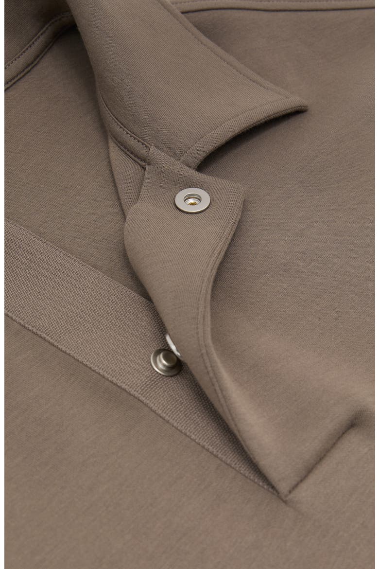 Brooks Relaxed Polo Sweatshirt, Alternate, color, MUSHROOM BROWN