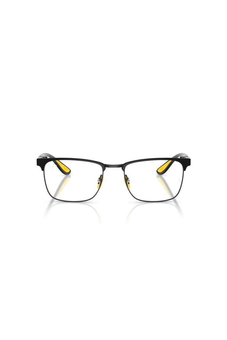 54mm Square optical glasses, Alternate, color, Black