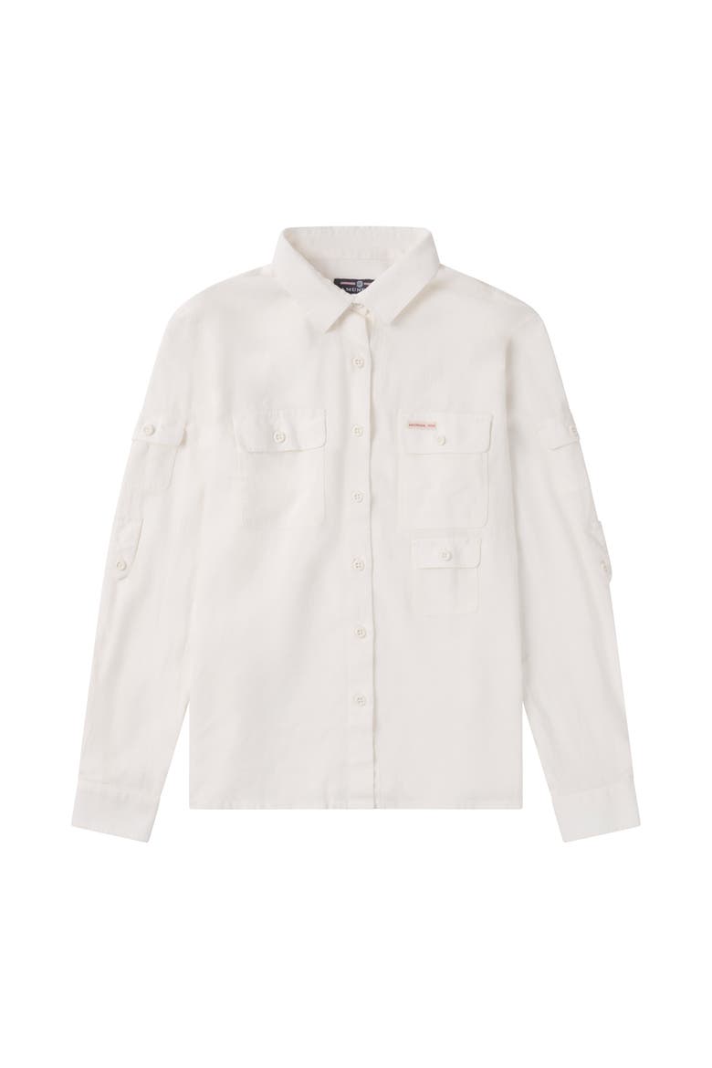 Traveller's Linen Shirt Womens, Main, color, Natural