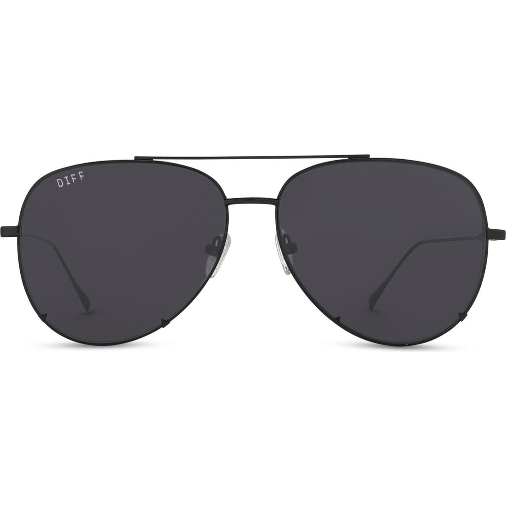 Diff 63mm Scarlett Sunglasses In Black/grey