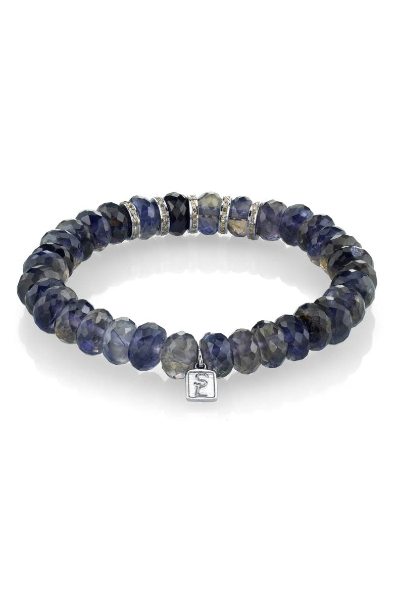 Sheryl Lowe 5-Rondelle Iolite & Diamond Bracelet, Alternate, color,