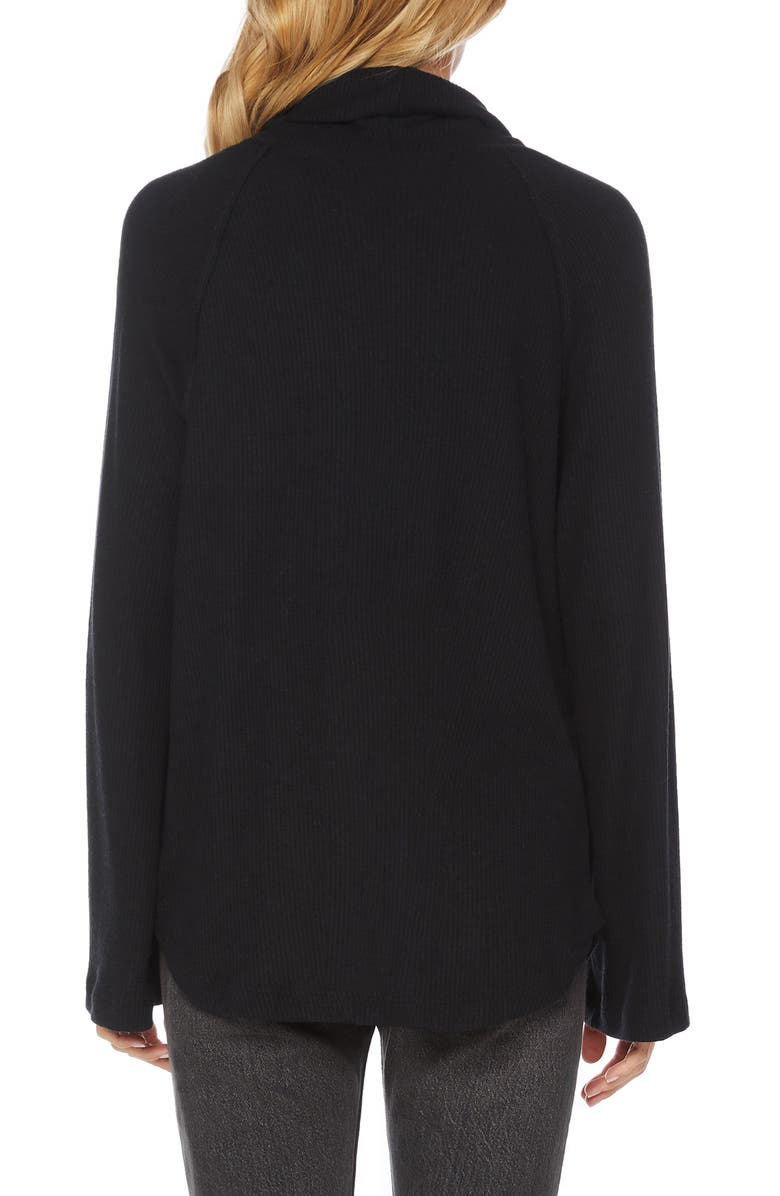 Michael Stars Ribbed Turtleneck Top, Alternate, color, 