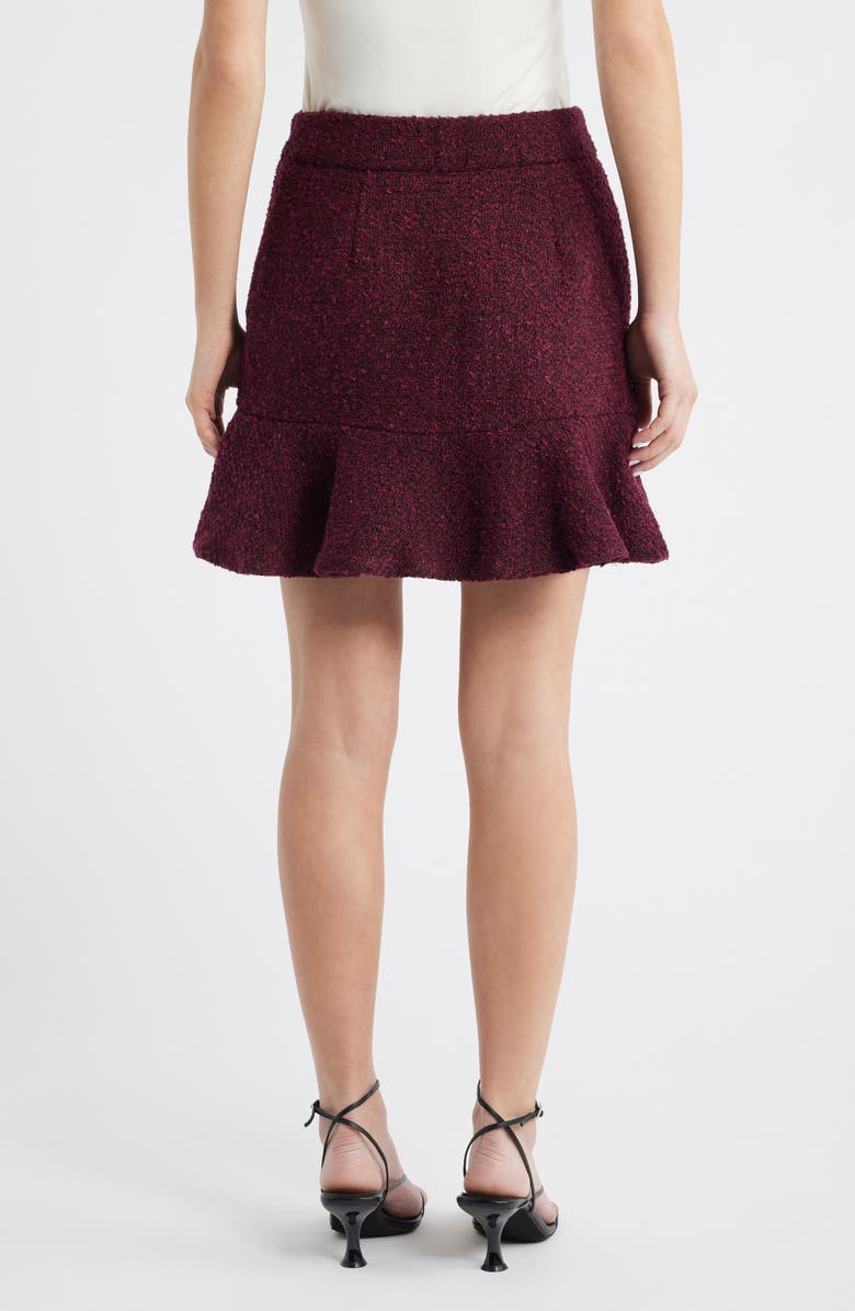 Friends Like These Bouclé Miniskirt, Alternate, color, Red